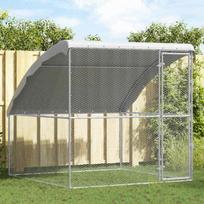 Vištų narvas Sidabro 2 x 2 x 2 m Cinkuota plienas