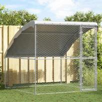 Šunų narvas Sidabro 2 x 2 x 2 m Galvanizuotas plienas