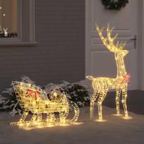 Elnių tempimo roges su 200 LED Šilta balta 70 x 26 x 129 cm PET