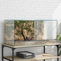 Terariumas su saugykla Skaidrus 80 x 40 x 40 cm Stiklas