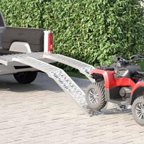 Motosiklo rampos 680 kg 2 pcs Sidabro 222 x 28 x 5 cm Aliuminis