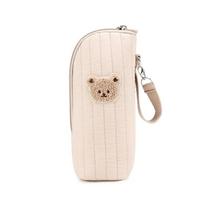 Design Baby Bottle Tote Bag With Aluminum Foil Insulation Bags Cute Bear Water Bottle Thermal Storage Pouch With Stroller Hook
