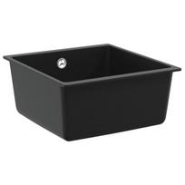 Kriauklė Juoda 430 x 460 mm 80% Kvarcas ir 20% Derva