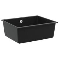 Kriauklė Juoda 530 x 460 mm 80% Kvarcas ir 20% Derva