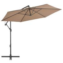 Gembinis sodo skėtis su aliuminiu stulpu, taupe, 300cm