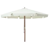 Lauko skėtis nuo saulės su mediniu stulpu, smėlio baltas, 330cm