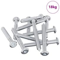 Varžtas 1800 pcs Sidabro M6 x 50 mm Plienas
