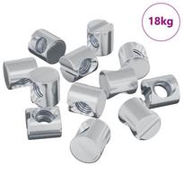 Cilindrinės veržlės 4500 pcs Sidabro M6 x 12 mm Metalas