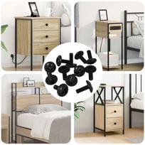 Vamzdiniai varžtai 8182 pcs Juoda M4 x 10 mm Geležis