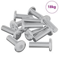 Varžtas 1593 pcs Sidabro 8 x 25 mm Plienas