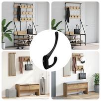 Drabužių kabliukas 346 pcs Juoda 102 x 29 x 47mm Cinko Lydinys