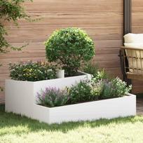 Sodo vazonas Balta 100 x 100 x 50 cm Šaltai valcuotas plienas