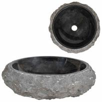 Kriauklė, juoda, 45x12cm, marmuras