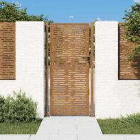 Sodo vartai, 100x175 cm, Corten plienas, kvadratinis dizainas