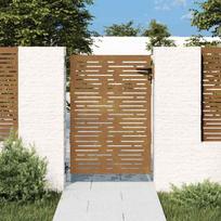 Sodo vartai, 85x125 cm, Corten plienas, kvadratinis dizainas