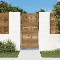 Sodo vartai, 85x175 cm, Corten plienas, kvadratinis dizainas