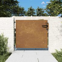 Sodo vartai, 85x125 cm, Corten plienas, kvadratinis dizainas