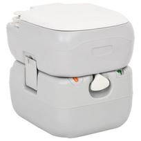 Nešiojamas stovyklavimo tualetas, pilkas/baltas, 22+12l, HDPE