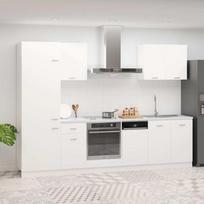 Virtuvės spintelių komplektas, Lyon, 7 dalių, baltos spalvos, MDP