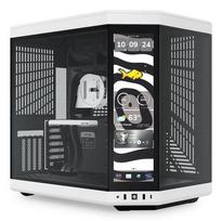 Hyte Y70 Touch Infinite Panda ATX Midi Tower Gaming Case, white/black, side window