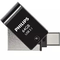 PHILIPS USB 3.1 | USB-C Flash Drive, Midnight Black, 64GB