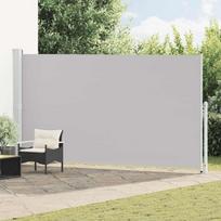 Ištraukiama šoninė kiemo pertvara, pilkos spalvos, 200x500cm