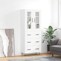 Komoda, baltos spalvos, 69,5x34x180cm, apdirbta mediena