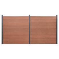 Tvoros segmento rinkinys, rudos spalvos, 353x186cm, WPC