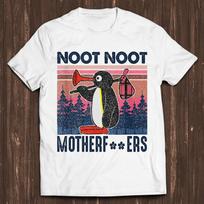 Angry Pingu Noot Noot Motherf***ers Funny Meme Gift Funny Unisex Gamer Cult Movie Music T Shirt C882 XL