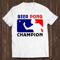 Beer Pong Champion T Shirt Funny Retro Pub Gift Tee C1178 S
