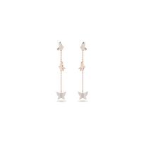 Swarovski Lilia drop-shaped butterfly crystal earrings for women 5636426 sidabras
