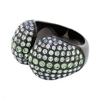 Swarovski Multicolor Design Brass Ring Women's Black 5700926 juoda