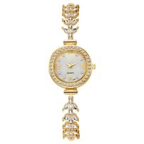 Leaf Design Ladies Quartz Watch Slim Strap Rhinestone Watch Women Quartz Watch  Festival Gift auksas