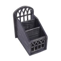 Pen Holder 3 Grids Remote Control Storage Box Wooden Decorative Remote Control Holder Vintage Style Desktop Storage Box Office