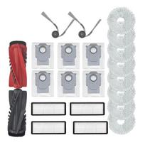 ABBY-Accessories For Roborock Qrevo Curv /P20 Pro Vacuum Parts Main Roller Side Brush Hepa Filter Mop Cloth Dust Bag