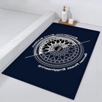 Šaunus durų kilimėlis BBS Lovos šoninė Įėjimas Vonios grindų dekoracija Koridorius Durų kilimėlis Kilimas Padanga Svetainė Motorsport Balkonas 40cm x 60cm
