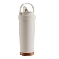 750ML didelės talpos dvigubo gėrimo keraminis vidinis puodas izoliuotas puodelis vyrams, moterims, su šiaudeliais ir kavos puodeliais lauko kelionėms 701-800ml