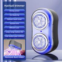 Double-Sided Fabric Shaver - Electric Lint Remover, USB Rechargeable Clothes Shaver with Hair Collector for Sweater/Sweatshirt pilka