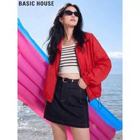 Basic House Lightweight Sun Protection Sports Jacket for Women L raudona