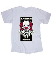 Launch Mode Clown Skateboard Surf BMX Snowboard Wakeboard Ride white T-shirt Tops Tees Unisex M