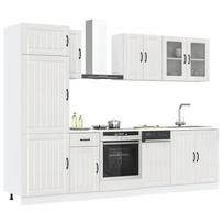 Virtuvinių spintelių komplektas, 8 dalių, Lucca, balta