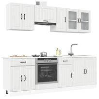 Virtuvinių spintelių komplektas, 8 dalių, Lucca, balta