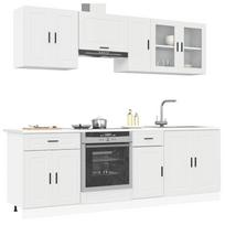Virtuvinių spintelių komplektas, 8 dalių, Porto, balta