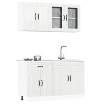 Virtuvinių spintelių komplektas, 4 dalių, Kalmar, balta