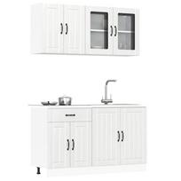 Virtuvinių spintelių komplektas, 4 dalių, Lucca, balta