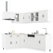 Virtuvinių spintelių komplektas, 11 dalių, Kalmar, balta