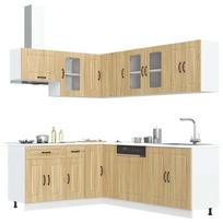 Virtuvinių spintelių komplektas, 11 dalių, Kalmar, ąžuolo