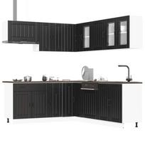 Virtuvinių spintelių komplektas, 11 dalių, Lucca, juoda