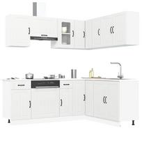 Virtuvinių spintelių komplektas, 11 dalių, Kalmar, balta