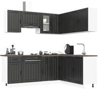 Virtuvinių spintelių komplektas, 11 dalių, Kalmar, juoda